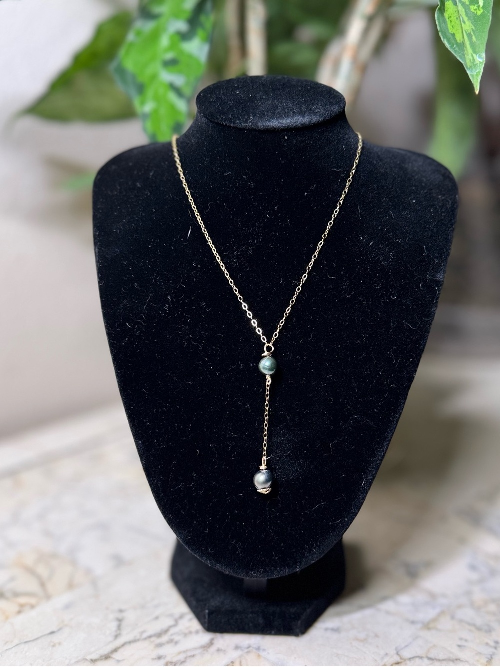 18k Gold Filled Saltwater Pearl Neckalce Handmade - Picture 3 of 7